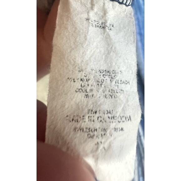 Women’s Boho Blue White Striped Tunic Top (Cato-Style, Made in India) 1x - Picture 5 of 8